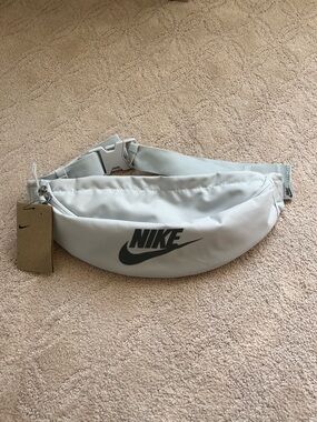 Nike Light Gray and Dark Waist Bag